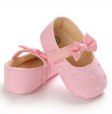 NEW Size 11.5 cm Girls Baby Shoes 6-12 months Pink Embroidered Heart Baby Shoes