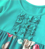 Baby Girls Dress Size 6-9 months Green Turquoise Baby Girls Dress & Headband Set