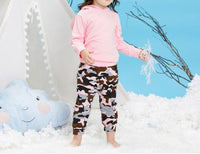 Baby Girls Hoodie Outfit Pink Hoodie Top & Camo Pants Set Size 3-6m/6-9m/9-12m
