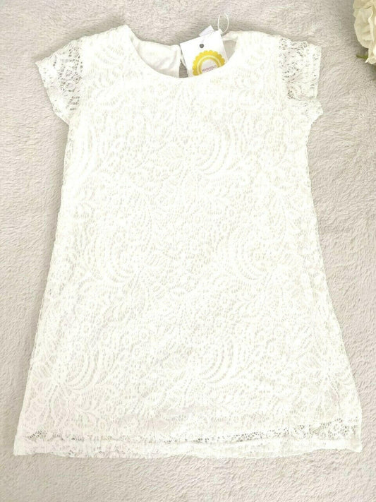 NEW Size 3-4 Years Girls Dress  Ivory White Soft Lace Girls Dress Party/Formal