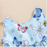 Girls Dress New Size 3-6m/6-9m/9-12m/12 months Light Blue Butterfly Baby Dress