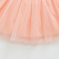 size 4-5 years new girls dress pretty floral flutter sleeve pink tulle dress