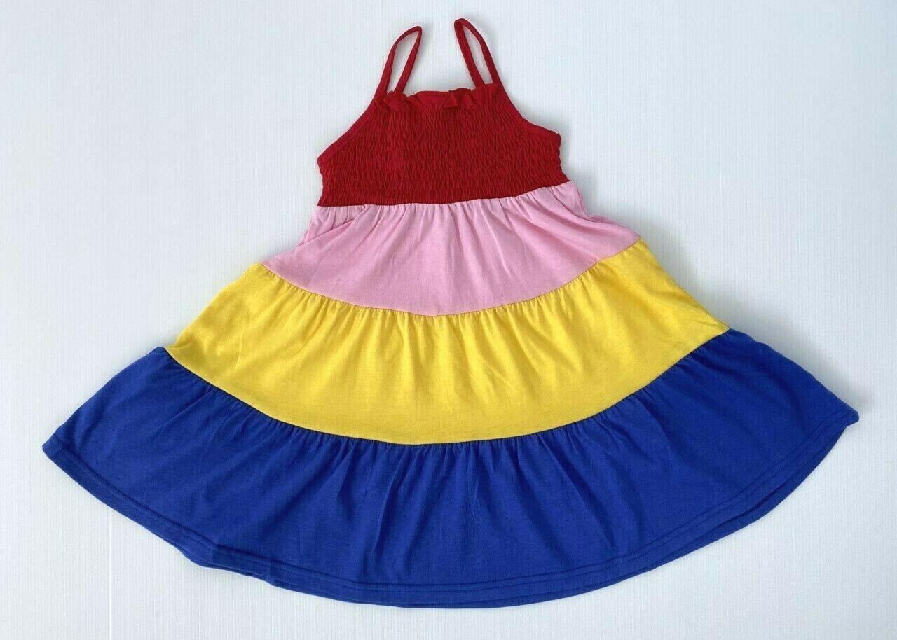 size 18-24m/3y/4y/5y new girls dress colourblock tier girls dress -select size