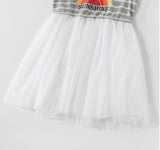 size 9-12 months new baby girls dress 'you are my sunshine' print tulle dress