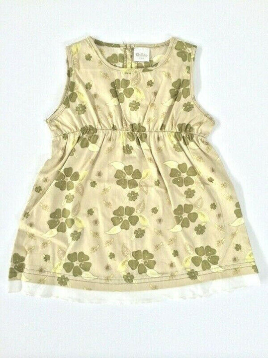 Size 3-6 months New Baby Girls Dress Cute Baby Girls Safari Green Dress.