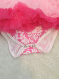size 12-18 month new girls dress pink damask girls pettidress tutu dress