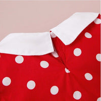 size 6-9m to 18-24m baby dress red polka dot doll collar dress  - Select Size