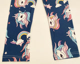 size 18-24m to 5-6 years new girls leggings navy blue rainbow unicorn leggings