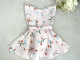 NEW Size 0,1,2 Girls Dress Pretty Pink Floral Belted Ruffle Dress- Select Size