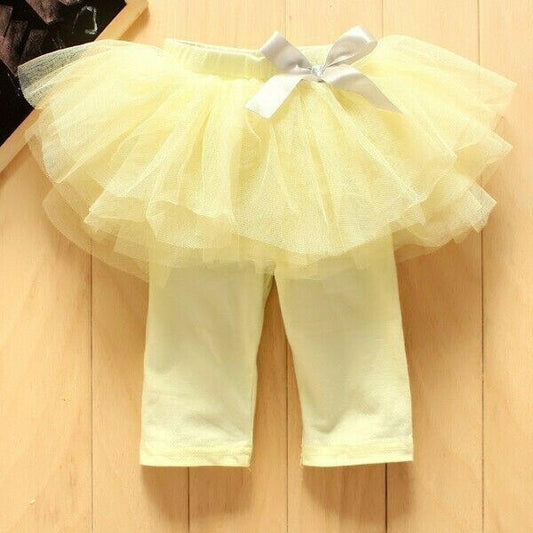 NEW Size 0 to 3 Months Newborn Baby Leggings Yellow Tutu Leggings Baby Clothing