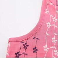 NEW Size  9-12 months Baby Girls Dress Flower Embroidered Vibrant Pink Dress