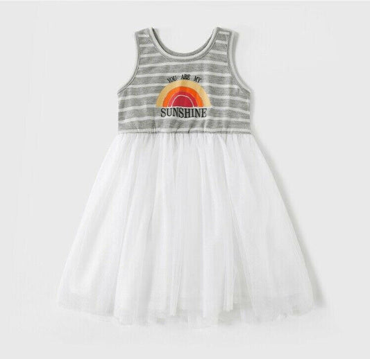 size 9-12 months new baby girls dress 'you are my sunshine' print tulle dress