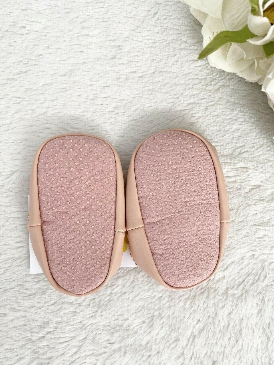 NEW Size 12cm Girls Baby Shoes 6-12 months Pink Ballet Style Bow Baby Shoes.