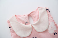 size 12-18 months new girls dress 100% cotton pretty floral pink girls dress