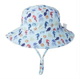 NEW Kids Sunhat for ages 6 months to 2 years Size 50cm Blue Sealife Sun Hat