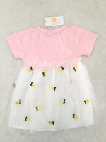 Girls Dress New Size 3 Years Pineapple Embroidered Tulle Pink Girls Dress