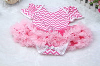 size 0-3 months new baby girls dress pink chevron baby dress ,shoes & headband