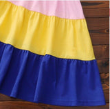 size 18-24m/3y/4y/5y new girls dress colourblock tier girls dress -select size