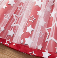 Size 6-9m to 18-24 months baby toddler girls dress red white star tulle dress