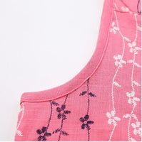 Girls Dress New Size 12-18 months Flower Embroidered Dark Pink Girls Dress