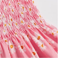 size 6-9 months new baby girls dress 100% cotton pretty daisy pink baby dress