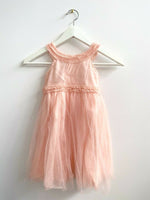 size 2 years new toddler girls dress pink cleo neck lace tulle girls dress