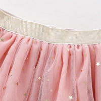 size 4-5y to 11-12 years new gold star & moon sprinkle pink tulle girls skirt