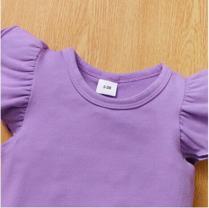 Baby girls clothing new purple lavender bodysuit floral shorts headband set