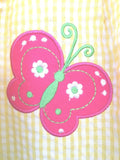 girls dress new size 12 months pink butterfly yellow gingham toddler girl dress