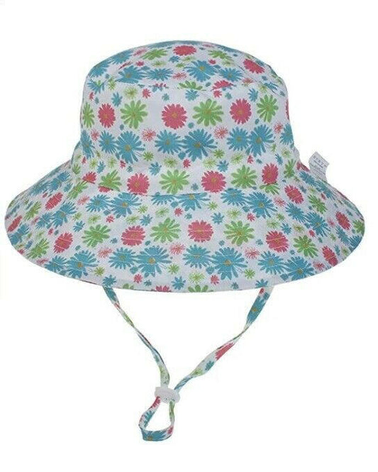 NEW Kids Sunhat for ages 6 months to 2 years Size 50cm Pretty Flower Sun Hat.