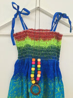 Girls Dress New Size 5-6 Years Island Sunset Inspired Girls Dress Rainbow Dress
