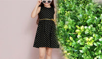 Girls Dress: Size 2Y Gold Glitter Polkadot Black Girls Dress