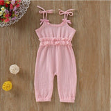 size 3-6m to 12-18 months new baby girls jumpsuit pink 100% cotton jumpsuit