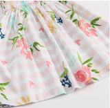 NEW Size  9-12 months Baby Girls Dress Pretty Flower Pink Stripe Baby Dress