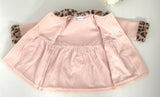 girls coat baby pink leopard lightweight coat  size 12-18m/18-24m/3 years new