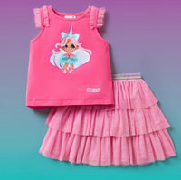Hairdorables Unicorn Willow Pink Top and Skirt Set Hairdorables Outfit