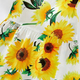 size 18-24m/3y/4y/5 years new girls dress sunflower bowknot white cotton dress