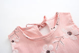 NEW Size 2-3 Years Girls Dress 100% Cotton White Flower Pink Girls Dress