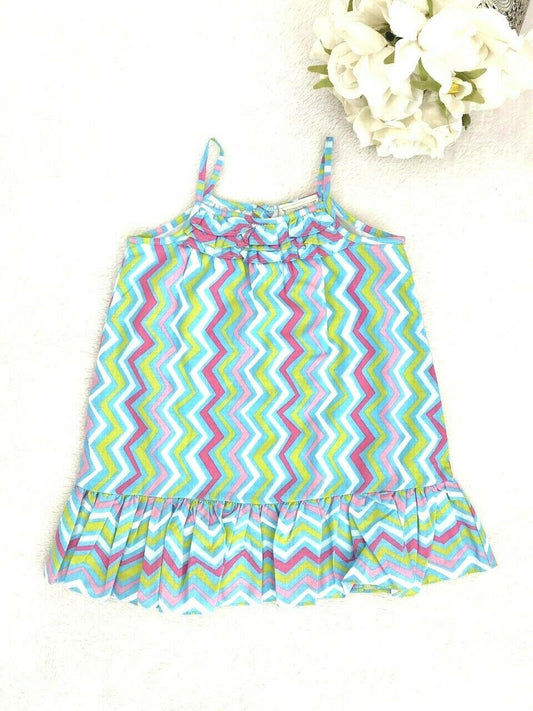 size 2 Marmellata new toddler girls dress blue multicolour chevron girls dress