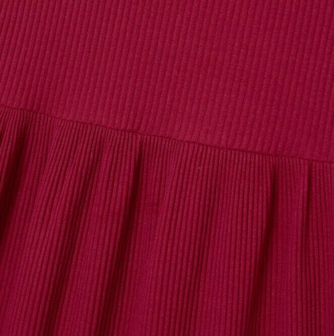 size 18-24m to 5-6 years new girls burgundy ribbed knit girls dress -select size