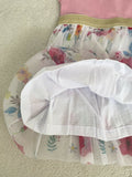 Baby Girls Dress Size 12-18m/18-24m Pink Flutter Sleeve White Tulle Girls Dress