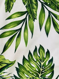 4-5 years new boys shirt green palm & tropical flower print shirt