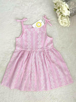 girls dress size 2-3 years new 100% Cotton light pink girls dress