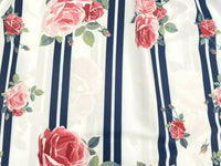 size 2/3/4/6/8 years new girls dress navy & white love & roses stripe dress