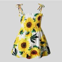 Girls Dress Size 3 Years 100% Cotton Sunflower Girls Dress Sunflower Sundress