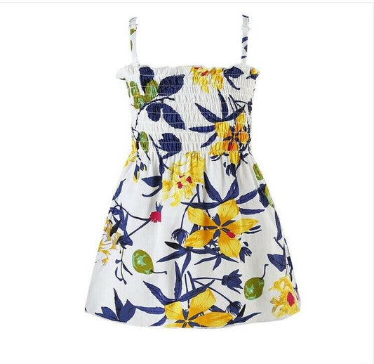 NEW Size 12-18 months Toddler Girls Dress 100% Cotton Yellow Lily Girls Dress