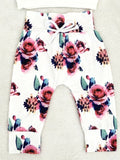 size 9-12 months baby girls outfit new white & rose hoodie, pants & headband set
