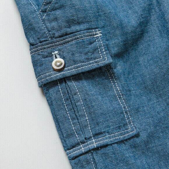 Size 5T New Boys Pants Boys Blue Chambray Pants Size 5 years 5T - MARIGOLD 
