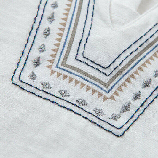 baby boys shirt size 12 months new baby toddler short sleeve white cotton shirt - MARIGOLD 