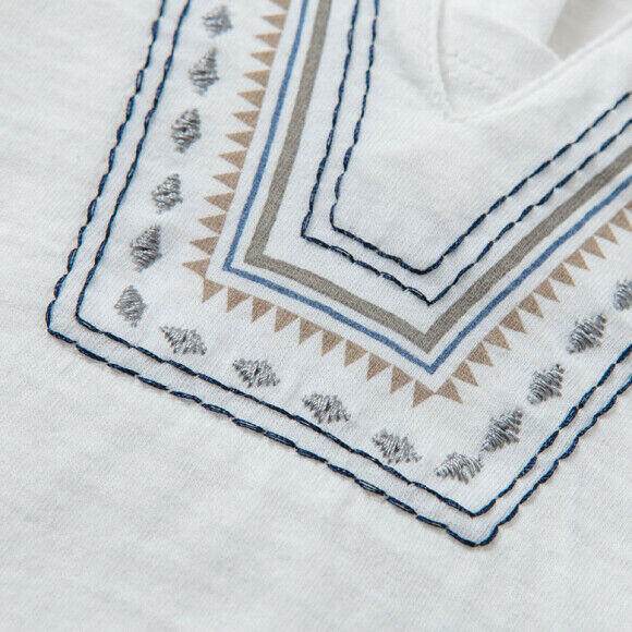 Boys Shirt Size 5 years New White Short Sleeve Cotton Boys Shirt - MARIGOLD 